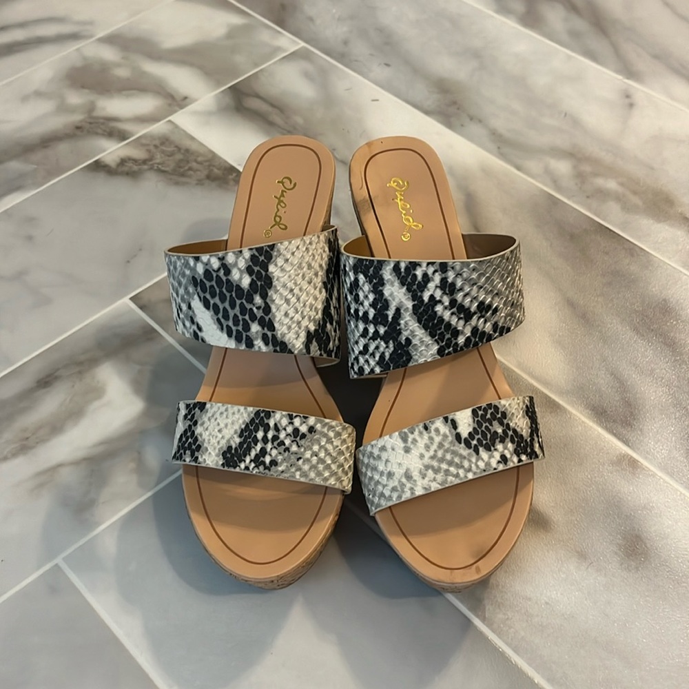 Qupid Women’s Wedge Sandal